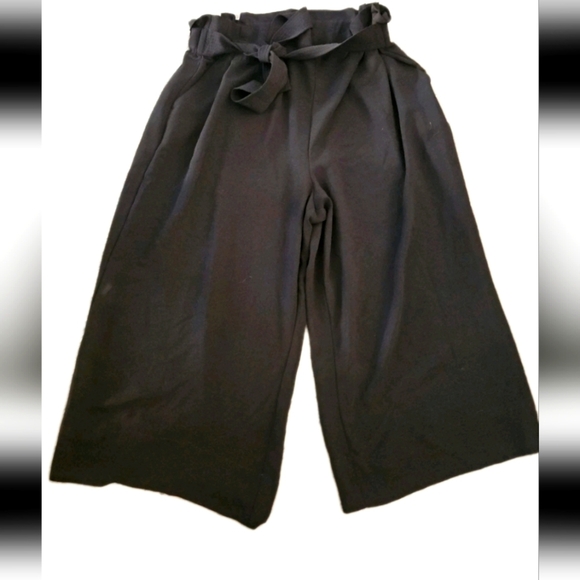 Madewell Womens Black Tie-Waist Huston Pull-On Crop Plus Size Minimalis Pants 3X - Picture 5 of 12